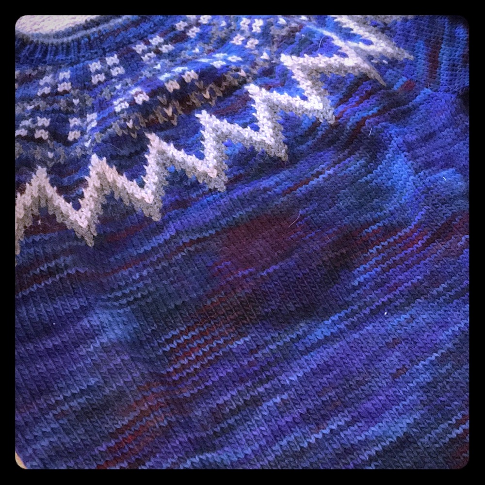 ski style knit wool sweater small